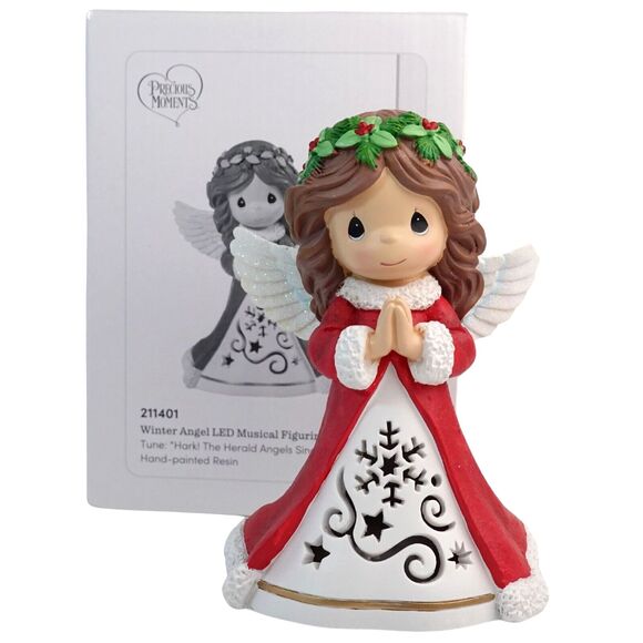 Precious Moments Winter Christmas Angel LED Musical #211401 w/Box Works! - Picture 1 of 16